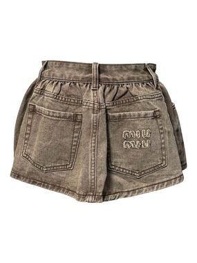006 MIU MIU Women’s Miu Miun Mini Skirt - Brown, EU: 42 / US: 6